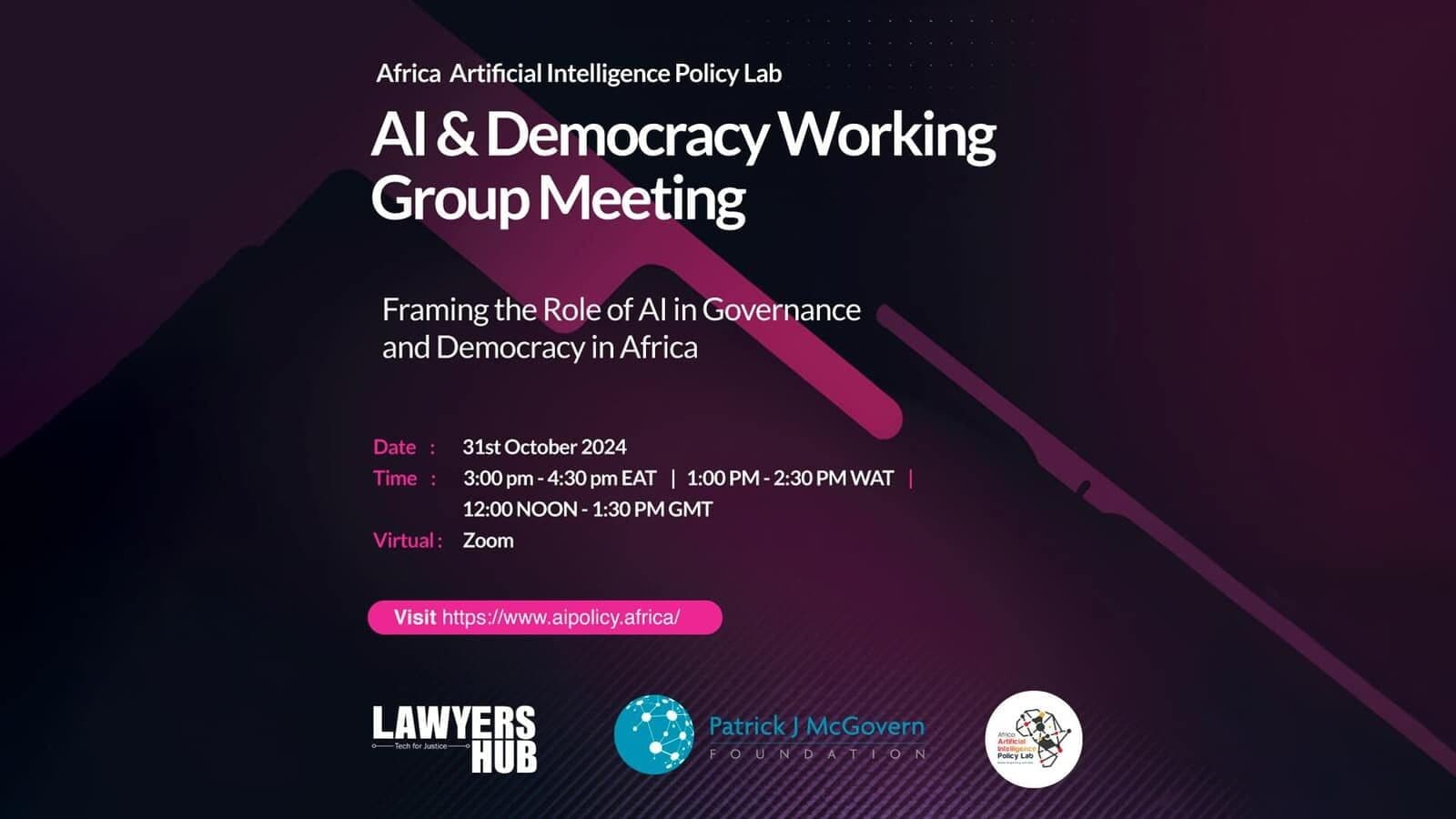 Lawyers Hub Hosts Inaugural AI & Democracy Working Group to Shape Africa’s Future in AI Governance and Democratic Integrity on October 31, 2024
